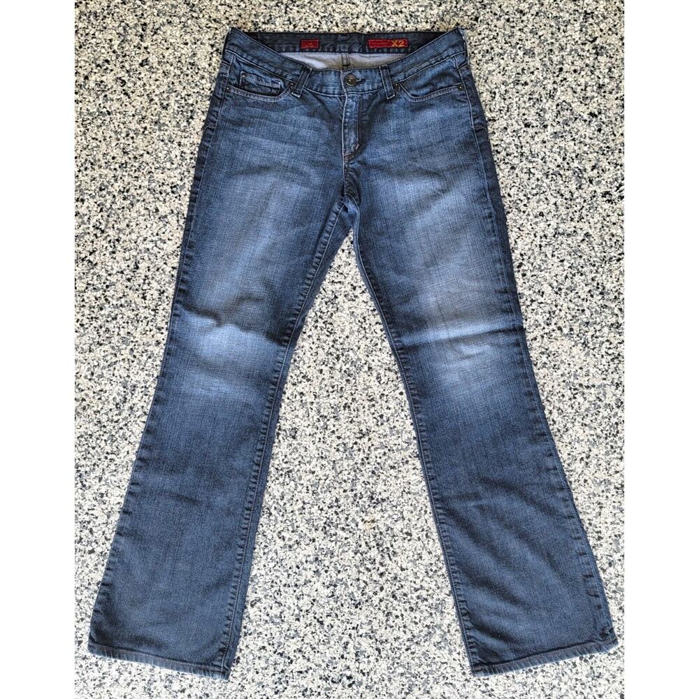X2 Quality Denim Eva Boot Jeans Women's W31 Size 10L Blue Cotton Blend